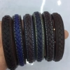 Best-selling stainless steel genuine leather bracelets from Europe and America, retro genuine leather woven bracelets for men and women details Picture